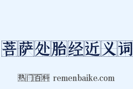 菩萨处胎经近义词是什么意思的图片